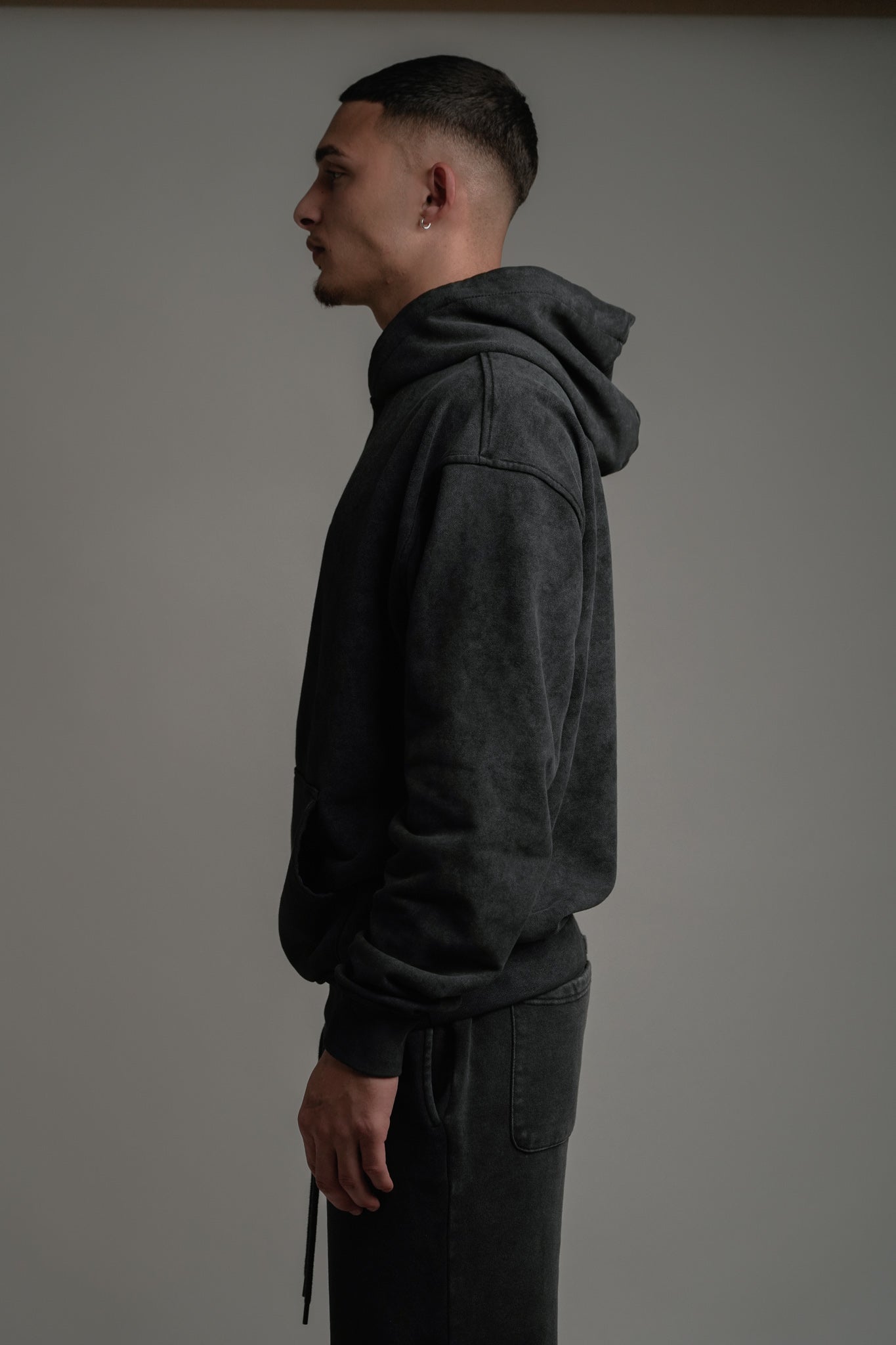 MOON HOODIE - WASHED GREY