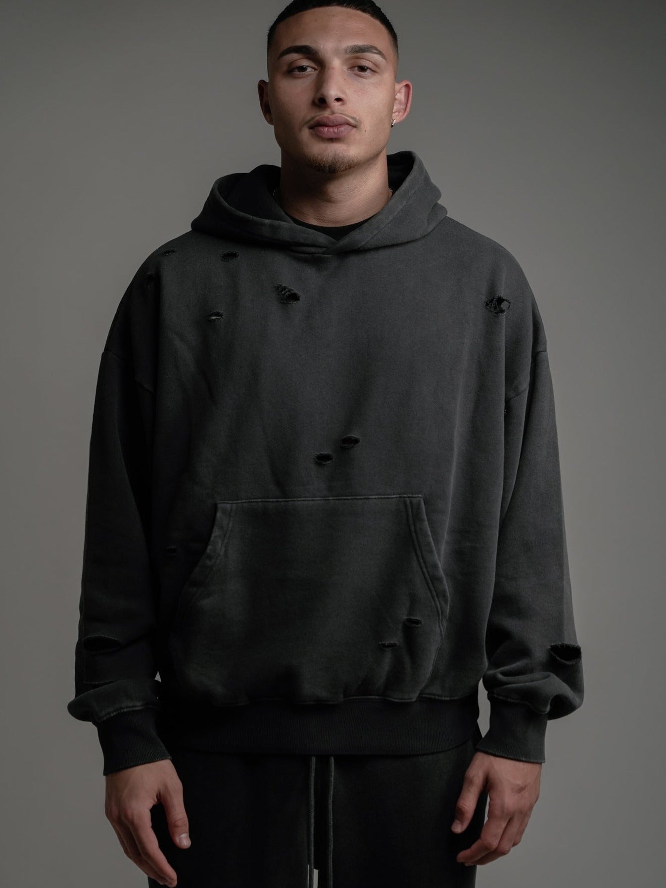 VINTAGE HOODIE - WASHED BLACK