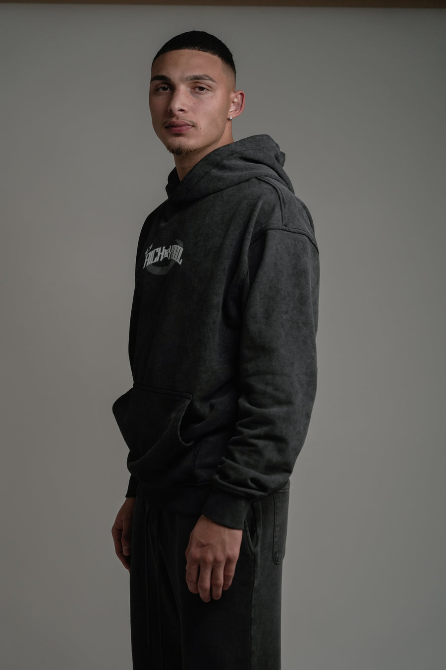 MOON HOODIE - WASHED GREY