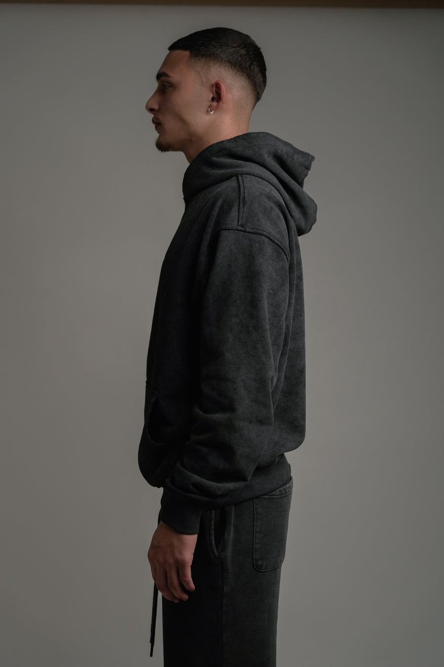 MOON HOODIE - WASHED GREY