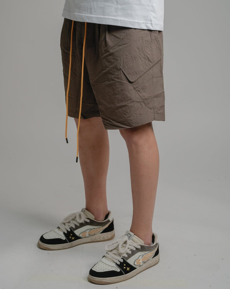 MONOGRAM SHORTS - BROWN