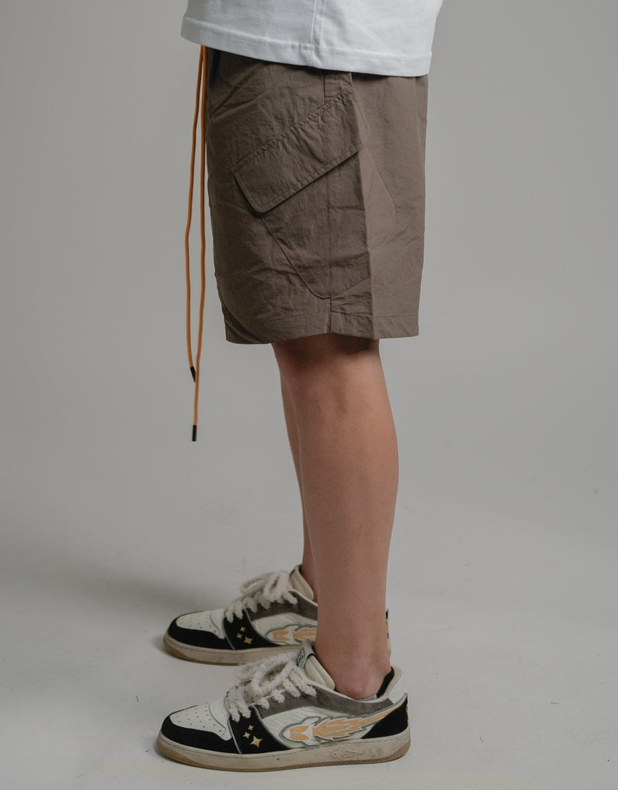 MONOGRAM SHORTS - BROWN