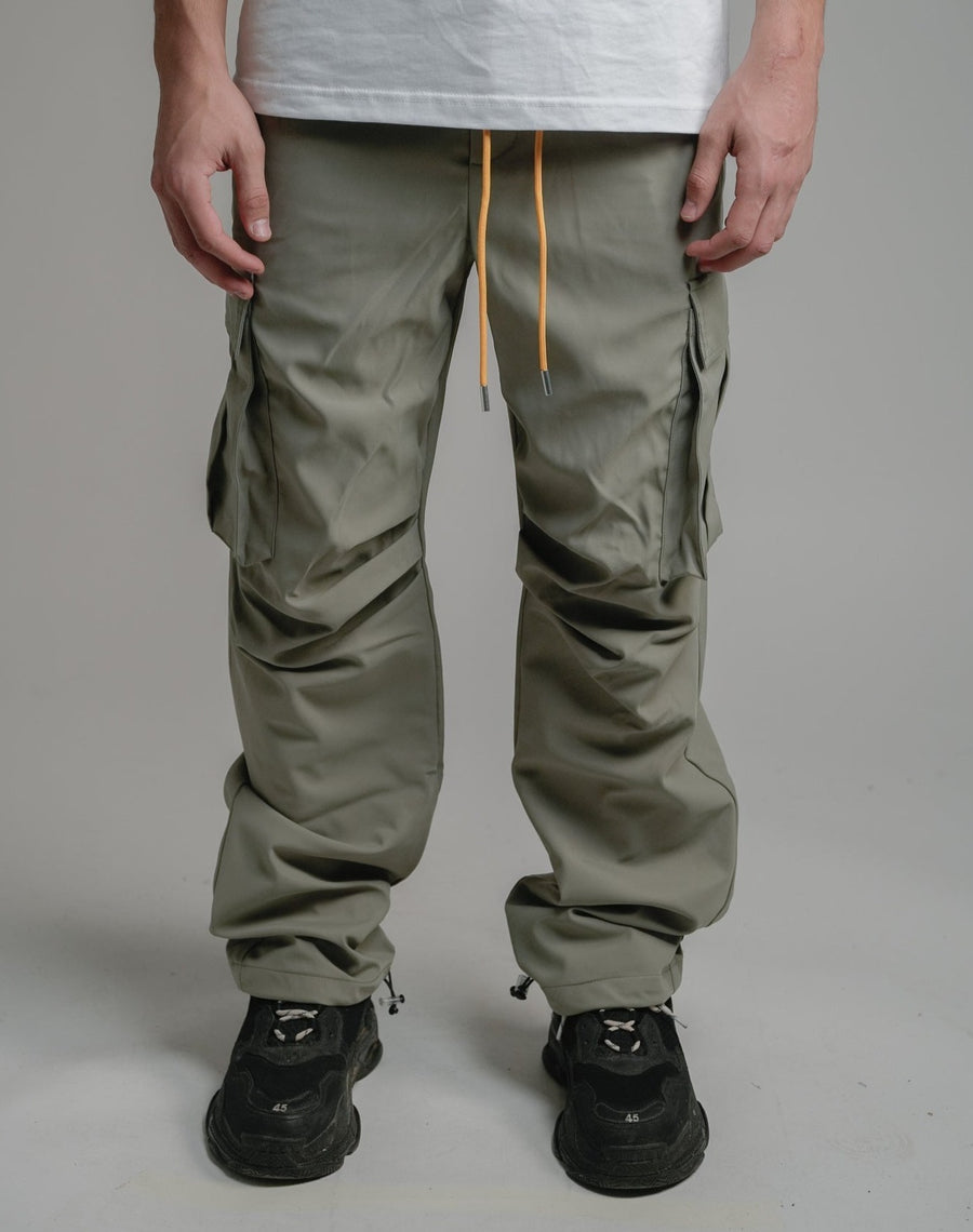 MONOGRAM CARGO PANTS - OLIVE