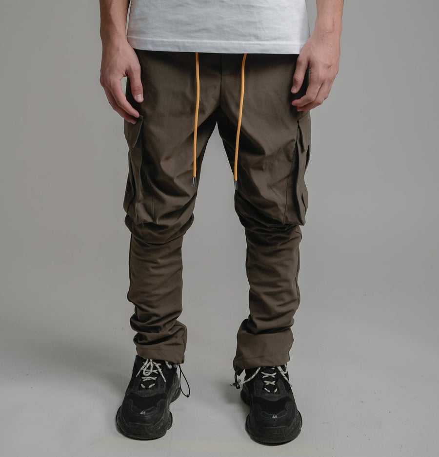 MONOGRAM CARGO PANTS - BROWN