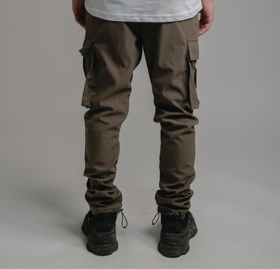 MONOGRAM CARGO PANTS - BROWN