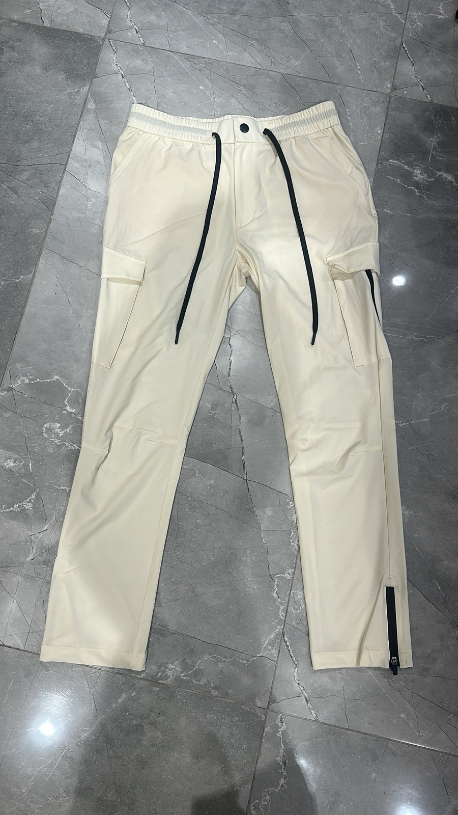 CREAM CARGO PANTS