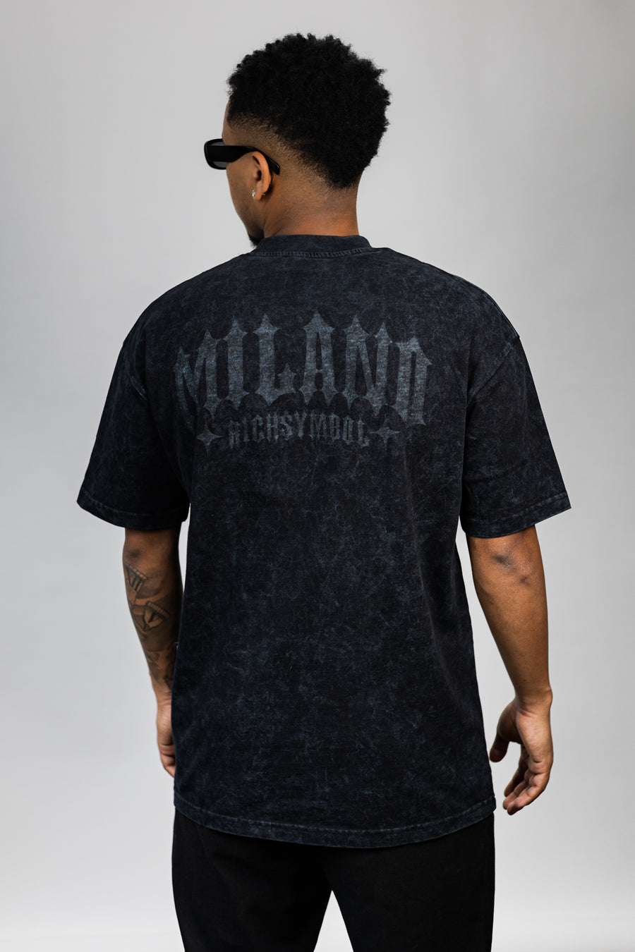 SNAKE T-SHIRT - WASHED BLACK